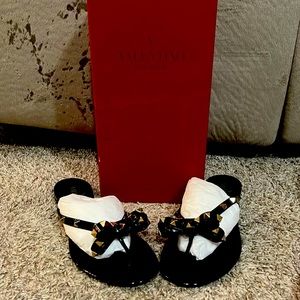 Rockstud PVC Flat Thong Sandal